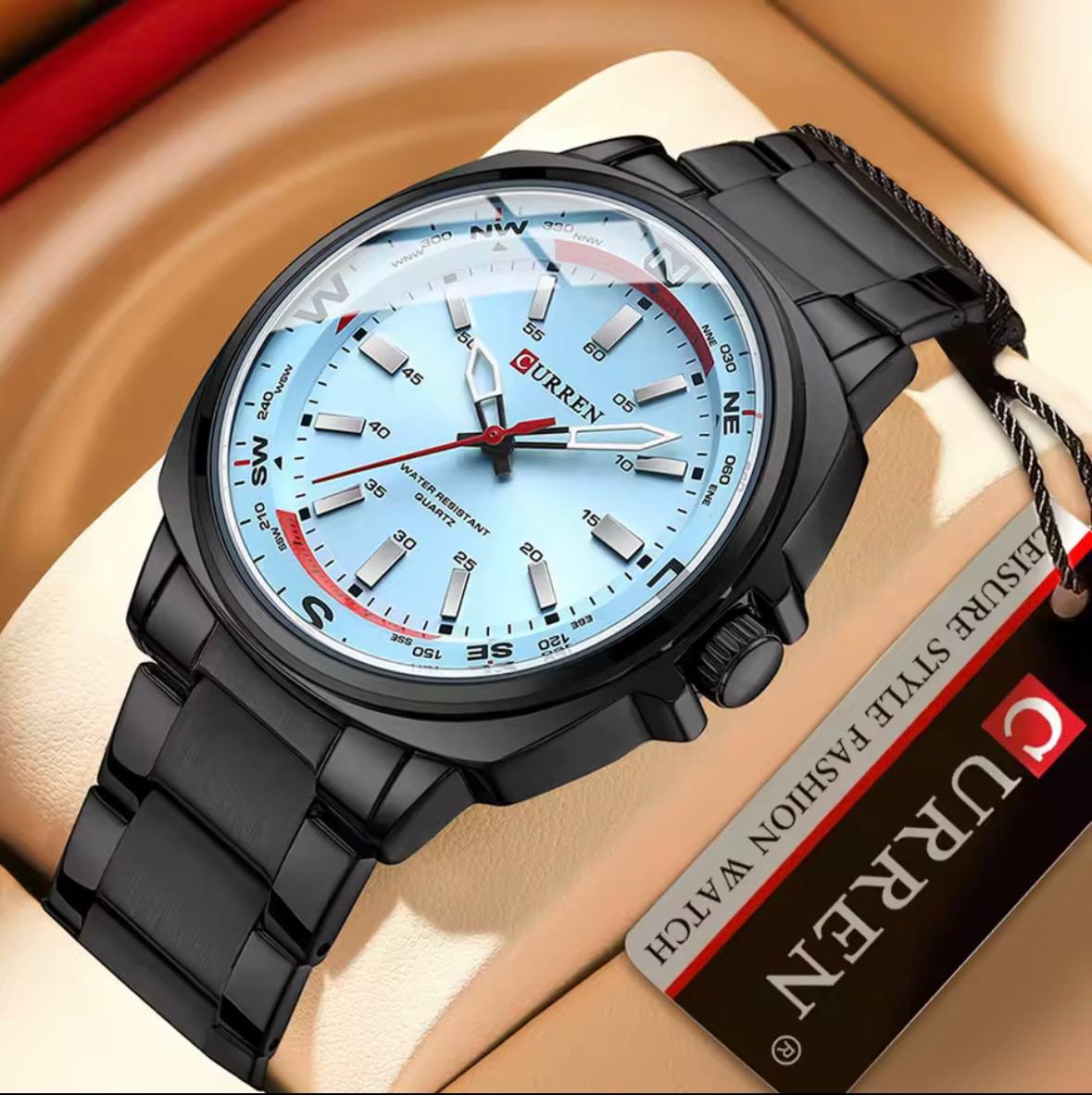Reloj Curren 8455 Plata Negro