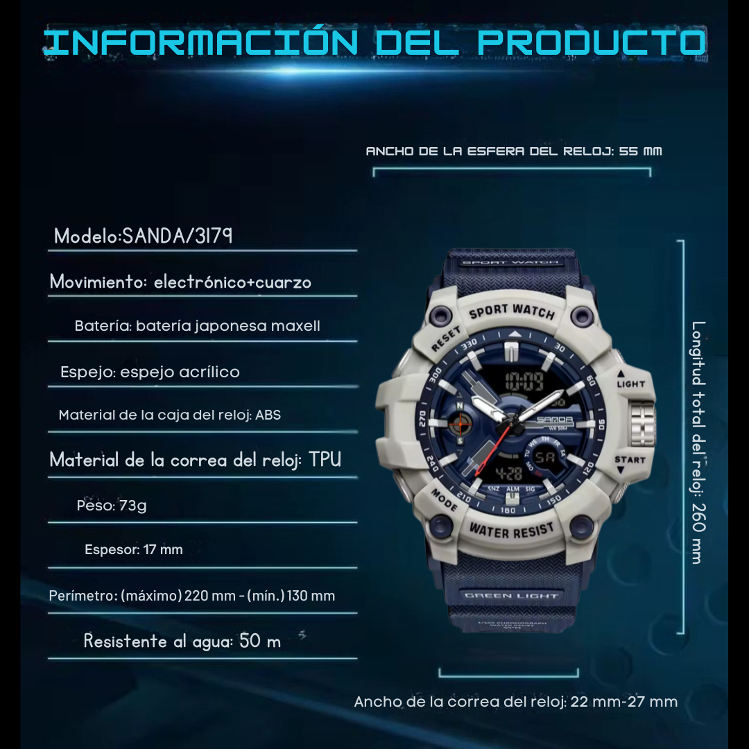 Reloj Sanda 3179 Original