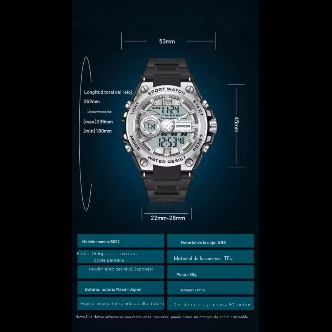 Reloj Sanda 6092 Original